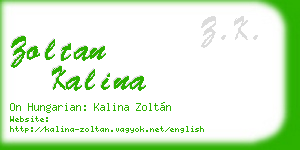 zoltan kalina business card